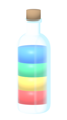 Render of the crystal bottle skin