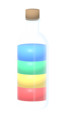 Render of the default glass bottle skin