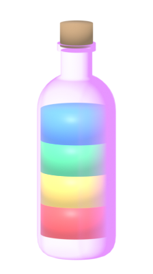 Render of the neon bottle skin